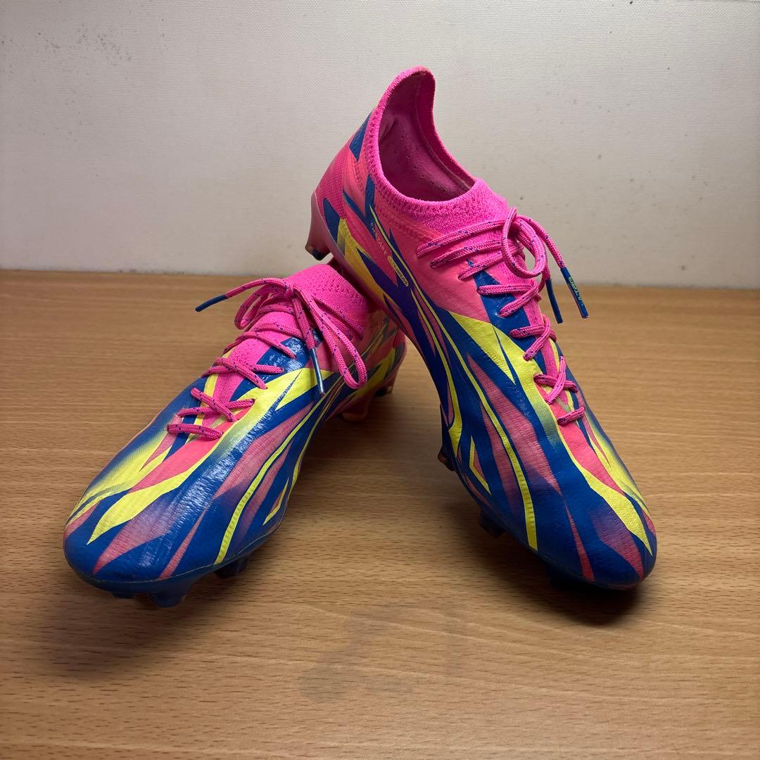 サッカーシューズ プーマウルトラピンク/青/黄 ストライプ 楽天市場】ウルトラ アルティメット ENERGY FG/AG 【puma プーマ
