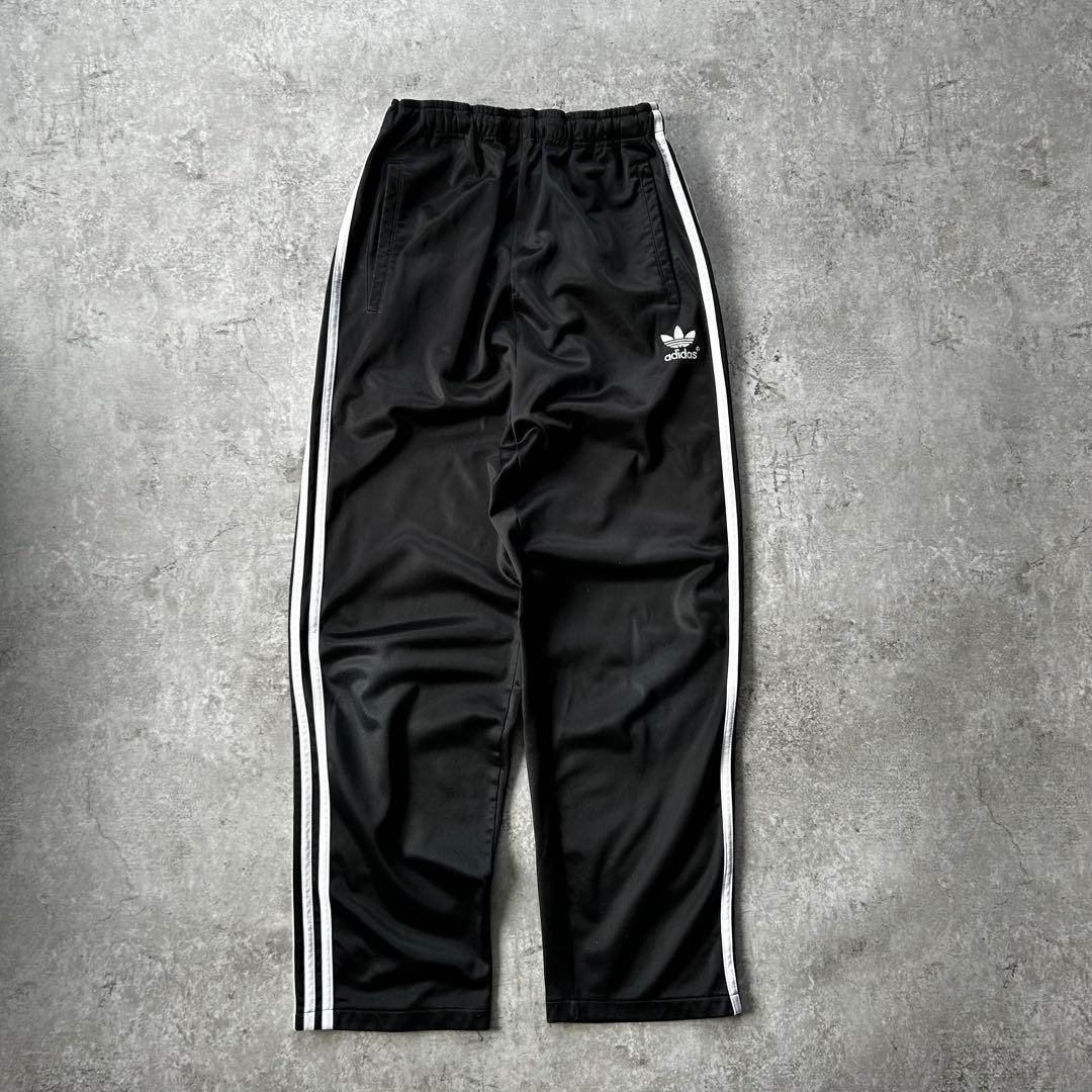 90s アディダス トラックパンツ/ジャージ ブラック ATP仕様 万国旗タグ