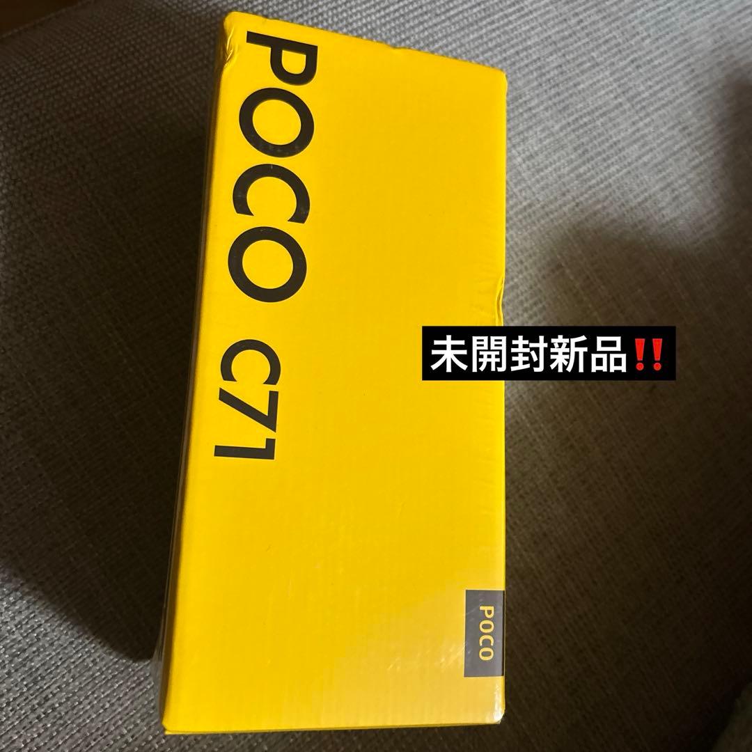 【未開封新品‼️】POCO C71 6.88インチ 3GB 64GB ブラック Xiaomi POCO C71 Android Cell Phone (NEW/3GB+64GB/BLACK/Dual SIM