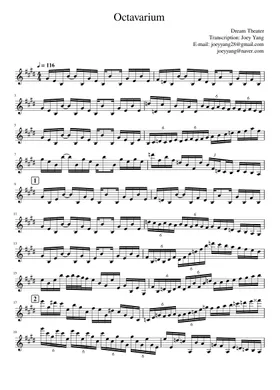 Free Octavarium by Dream Theater sheet music | Download PDF or